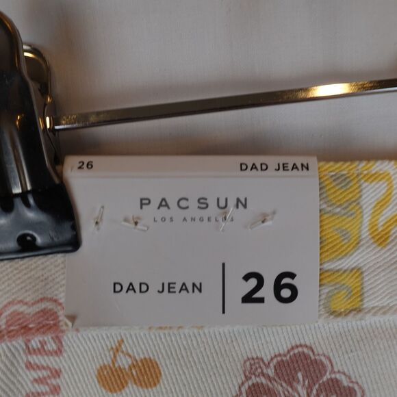 NWT Pacsun Mixed Pacific Sunwear Print Dad Jeans Womens Size 26 AOP Preppy - Picture 5 of 16